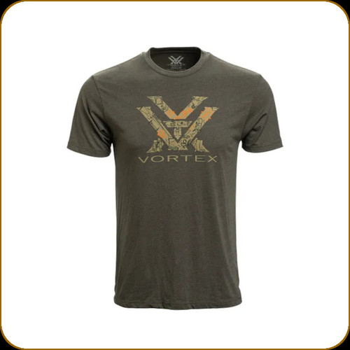 Vortex - Men's Midwest Hunt T-Shirt - Dark Olive Heather - Large - 226-03-DOL-L