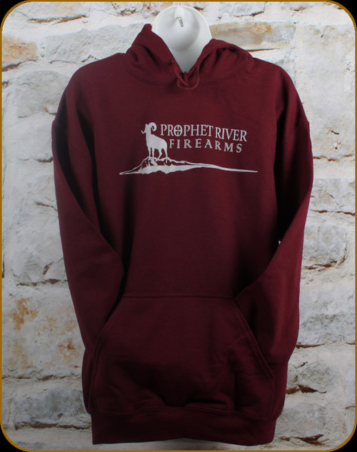 Prophet River - Silkscreened Hoodie - Burgundy - Small
