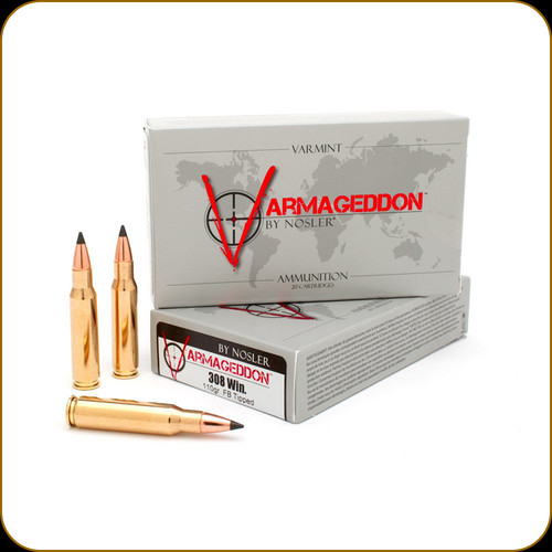 Nosler - 308 Win - 110 Gr - Varmageddon - Flat Base Tipped - 20ct - 40272