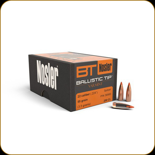 Nosler - 22 Cal - 55 Gr - Ballistic Tip Varmint - Spitzer - 250ct - 39560