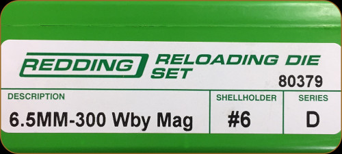 Redding - Full Length Sets - 6.5mm-300 Wby Mag - 80379