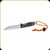 Lamoureux and Sons - Anticosti Pro Guide Hunting Knife - 4" Blade - CPM-S30V - Black/Orange Micarta Canvas Handle - LS-ANTIC-08