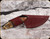 Consign - Buck Knives - Custom Mini Alpha Hunter - Limited Edition - Fixed Blade Knife - Satin Drop Point - Maple w/Sheep Horn Handle, ATS 34 Stainless Steel, 2.75"Blade - in leather belt sheath