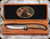 Consign - Browning - 29 LE Moose - Limited Edition one of 3000 Hunting Heritage Series knife - bronze medallion Moose inlaid in maple burl scales/AUS8 3.5" stainless steel blade, c/w solid wood presentation box w/moose print - in orig.box