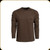 Vortex - Men's Outland Heavyweight Long Sleeve Pocket Tee - Dark Brown - X-Small - 225-01-DBR-XS