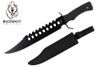 Buckshot 17" Stainless Steel Blade Survival Tactical Knife with Sheath