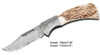 Damascus Steel Pocket Knife Hunting Folder Bone Handle