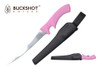 Buckshot Knives 12" Pink Plastic Handle Fillet Knife with Sheath