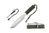 11" Hunting Knife with Fire Starter - Silver