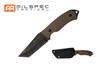 8.5" Tactical Knife w/ Tan G10 Handle, Stonewashed Blade Hard Sheath