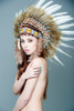 Short White Feathered Headdress