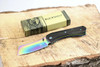 Buckshot Knives PBK222RW Thumb Open Spring Assisted Tanto Cleaver Pocket Knives
