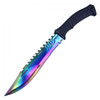 17” TWO TONE FIXED BLADE HUNTING KNIFE - RAINBOW