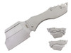 10.75" Cleaver Ball Bearing Folding Knife Steel Silver