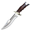 12" Overall Wooden Handle Boyd Fixed Blade Hunting Knife