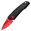 5" Atomic Push Button Knife - Red