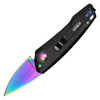 5" Atomic Push Button Knife - Rainbow