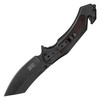  5" Closed Assisted Open Pocket Knife Stainless Steel Handle - Black