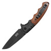 8.5" Black Wood Pocket Knife - Black