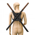 37.5" Leonardo Dual Ninja Swords w/ Back Carrying Scabbard