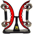 Red Fire Blade Dual Fantasy Dragon Dagger