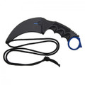 8" Military Tactical Karambit Hunting Skinner Hawkbill Neck Knife Claw - Blue