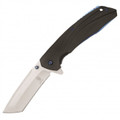 Buckshot Knives PBK220BK Thumb Open Spring Assisted Tanto Cleaver Classic Wood Handle Pocket Knives