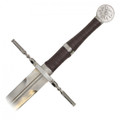 46" Two-Handed Sword With Sheath and Leather Shoulder Strap