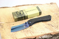 Buckshot Knives PBK222BL Thumb Open Spring Assisted Tanto Cleaver Pocket Knives
