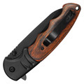 8.5" Black Wood Pocket Knife - Black