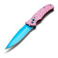 8" Pink Sprinkles Push Button Knife