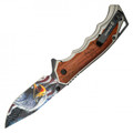 8.25" Eagle Wood Pocket Knife