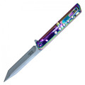 9 1/8" Assisted Open Pocket Knife - Rainbow