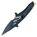 5 1/2” ASSISTED OPEN SHARK KNIFE - BLACK