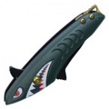 5 1/2” ASSISTED OPEN SHARK KNIFE - BLACK