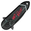 5" Black Bomb Push Button Knife