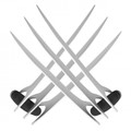 Pair of 9" Stainless Steel Wolverine X-Claw - Silver