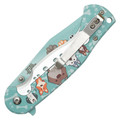 8" Teal Pets Pocket Knife