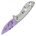 7" Wartech Purple Butterfly Pocket Knife