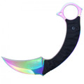 8" Rainbow Karambit w/ Kydex Sheath