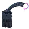 8" Rainbow Karambit w/ Kydex Sheath