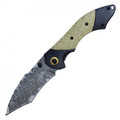 8 3/8" Assisted Open Damascus Etched Pocket Knife