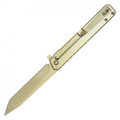 9" Gold 3CR13 Stainless Steel Assisted Pocket Knife w/ Black Handle