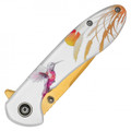 WARTECH - 7.75" Gold Hummingbird Pocket Knife