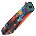 7.75" Orange Ninja Pocket Knife 7.75" Orange Ninja Pocket Knife