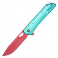 7.75" Red & Cyan Pocket Knife