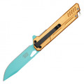 7.75" Blue & Gold Pocket Knife
