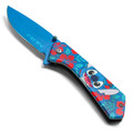 7.75" Blue Alien Pocket Knife
