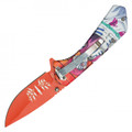 7.75" Striped Demon Pocket Knife