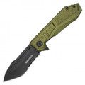 7.75" Green Serrated Pocket Knife